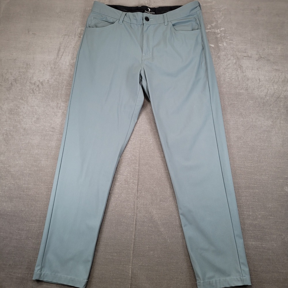 Anderson Ord Performance Golf Apparel Mens Chino Pants Light‎ Blue Gray Size 35